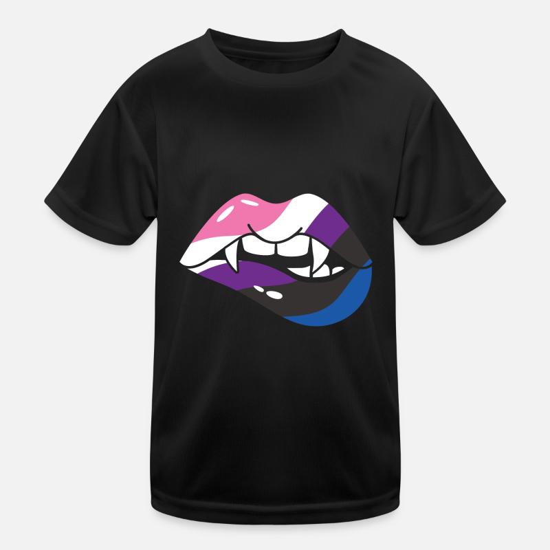 Halloween Vampire Mouth Kids Functional T-Shirt