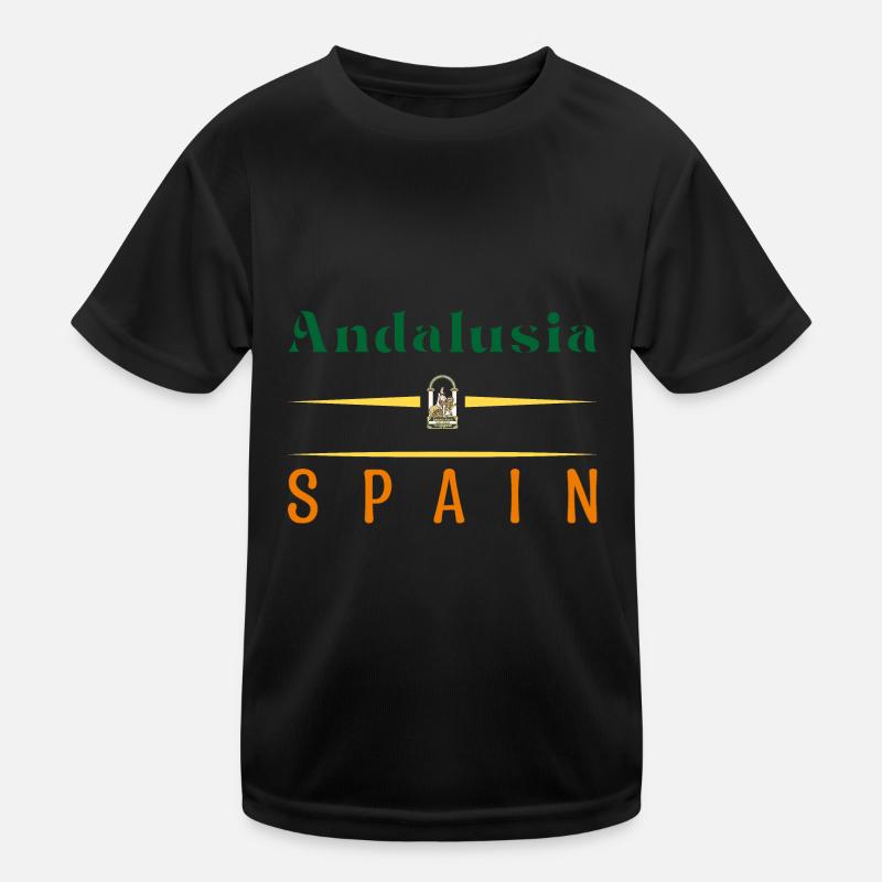 Andalusien Spanien Halbinsel Iberische Flagge Kinder Funktions-T-Shirt