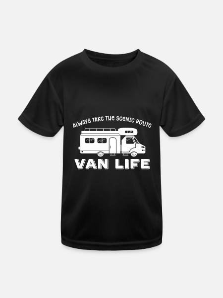 Van Life Vintage - T-shirt sport Enfant - noir - Devant