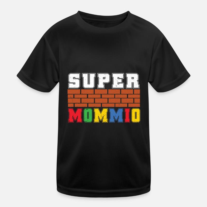 Super Mommio - Kids Functional T-Shirt - black