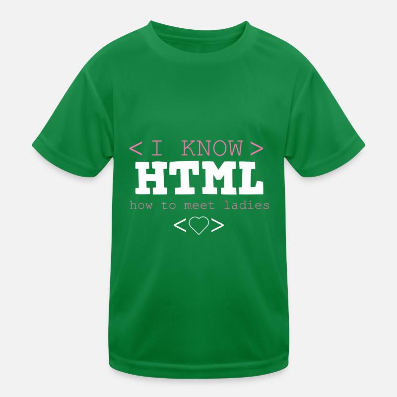 HTML Editor Hypertext Markup Language Web Document Kids Functional T-Shirt