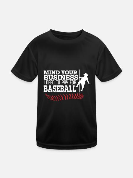 mi Occupez-vous de vos affaires, j’ai besoin de payer pour le baseball - T-shirt sport Enfant - noir - Devant
