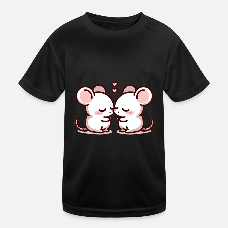 Two Mouses In Love Kinder Funktions-T-Shirt