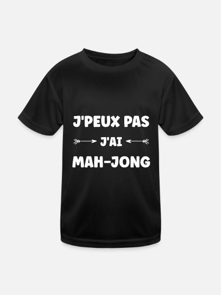 Mah jong - T-shirt sport Enfant - noir - Devant