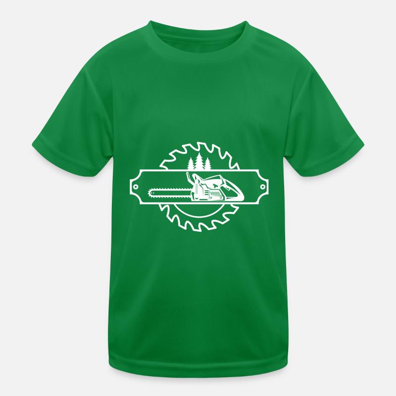Chainsaw axe forester lumberjath saw chain Kids Functional T-Shirt