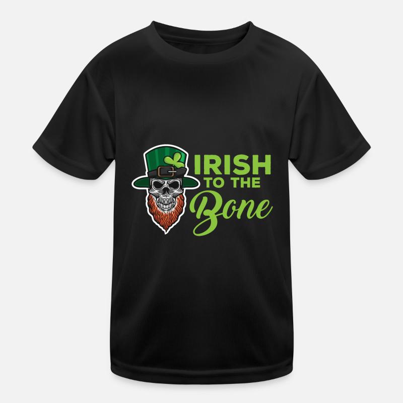 Irish to The Bone St. Patrick's Day Funny Zita Kids Functional T-Shirt