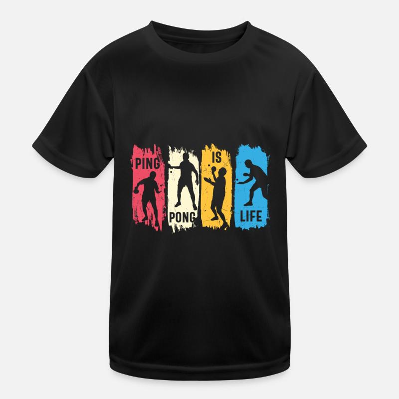 Table Tennis Ping Pong Kids Functional T-Shirt