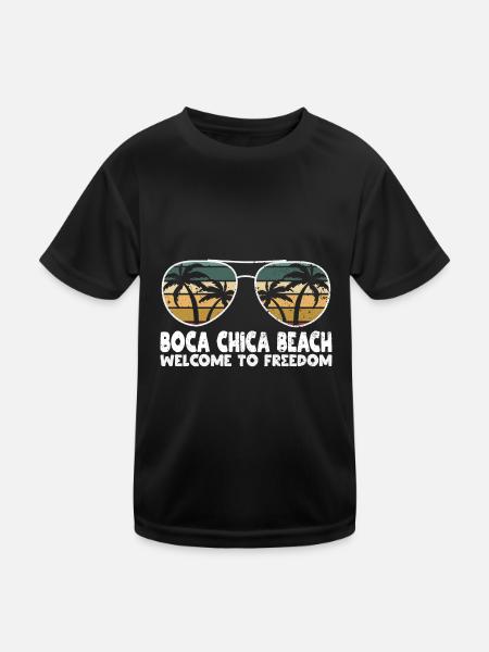 Boca Chica Beach Welcome to Freedom Holiday Spr - Kids Functional T-Shirt - black - Front