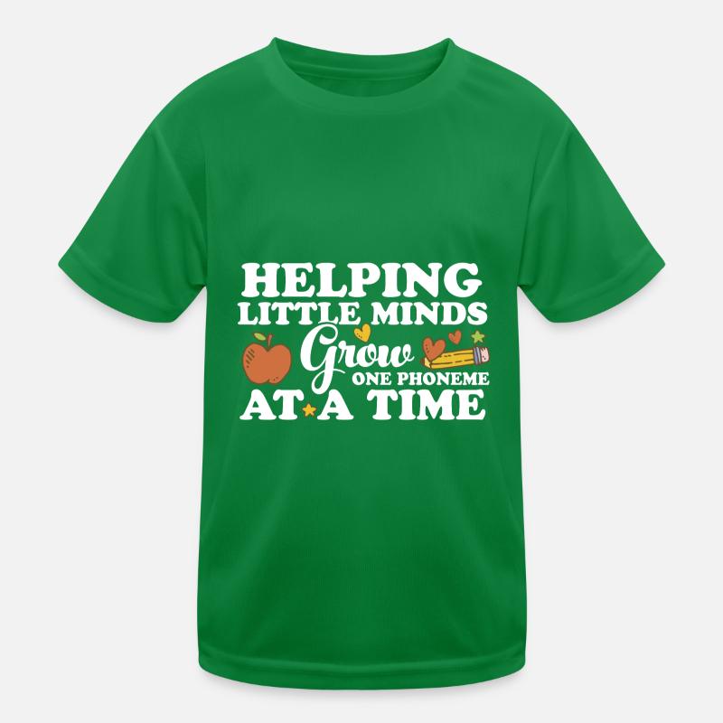 Helping Little Minds Grow One Phonemes At A Time Kids Functional T-Shirt