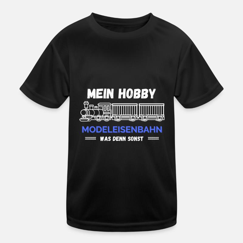 Mein Hobby ist Modeleisenbahn Spruch eisenbahn Kinder Funktions-T-Shirt