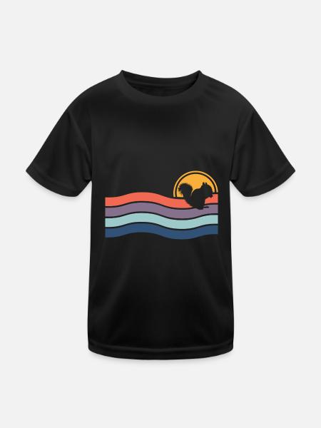 Erdmännchen - Kinder Funktions-T-Shirt - Schwarz