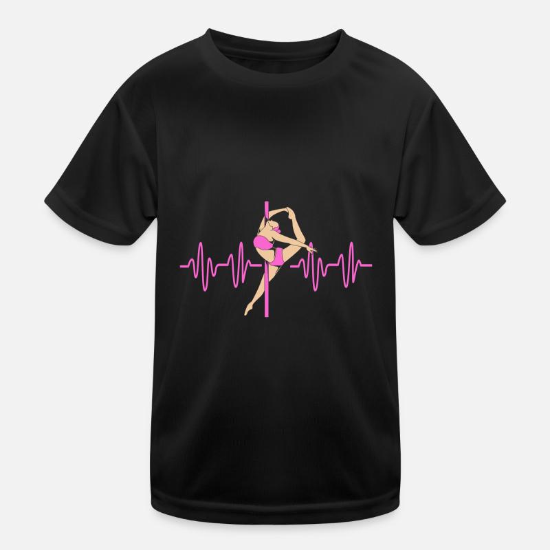 Pole Dance - Kinder Funktions-T-Shirt - Schwarz