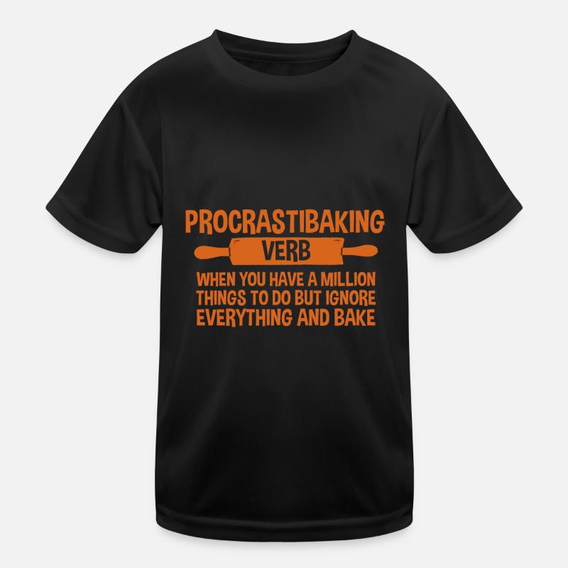 Procrastibaking Defnintion Description 2 Kids Functional T-Shirt