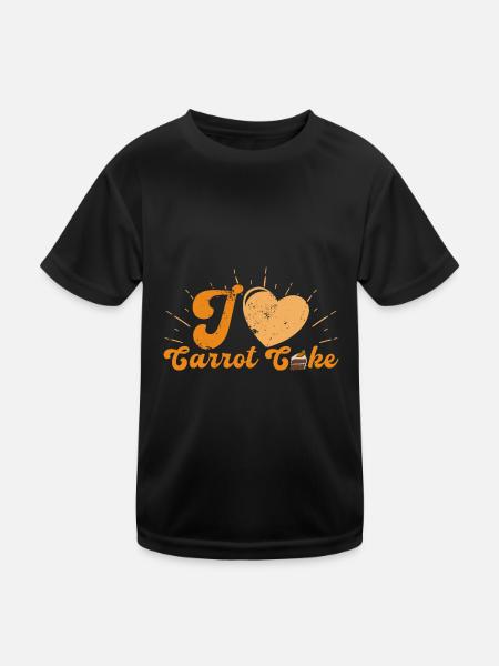 Konditorei Beruf Karrotenkuchen Backen Spruch - Kinder Funktions-T-Shirt - Schwarz - Vorne