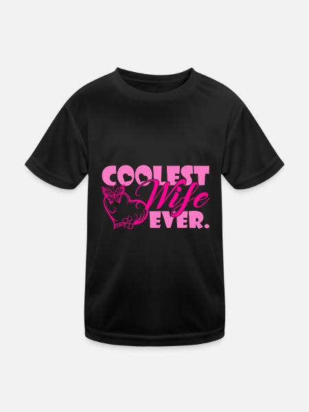 Coolest Wife Ever - Kids Functional T-Shirt - black - Front