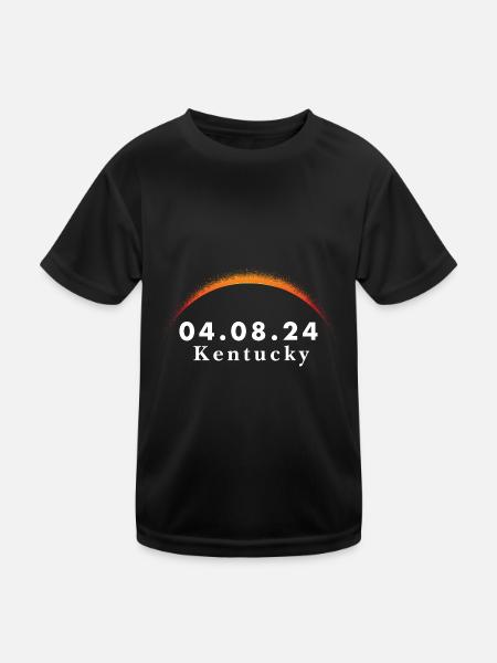 Trajectoire de l’éclipse solaire totale de la totalité Kentucky - T-shirt sport Enfant - noir - Devant