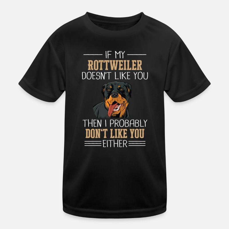 Rottweiler Dog Kids Functional T-Shirt