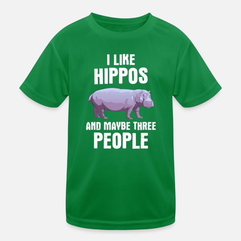 Nilpferd Kinder Funktions-T-Shirt