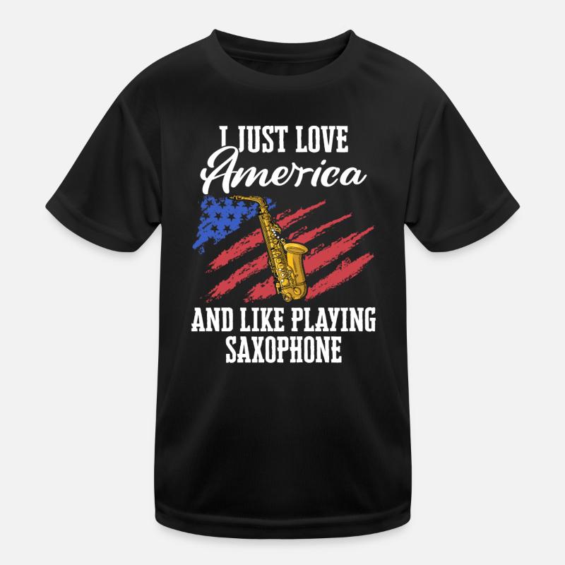 Saxophone Saxophone Kids Functional T-Shirt