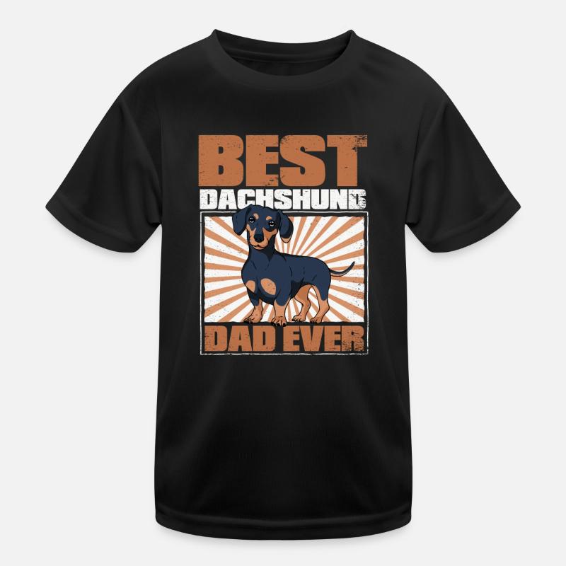 Dackel Hund Kinder Funktions-T-Shirt