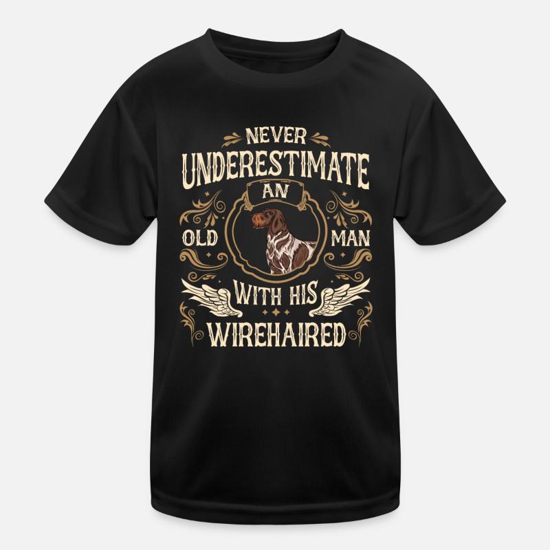 Deutsch Drahthaar Hund Kinder Funktions-T-Shirt