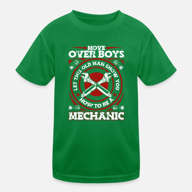 Mechanic Screwdriver Workshop Kids Functional T-Shirt