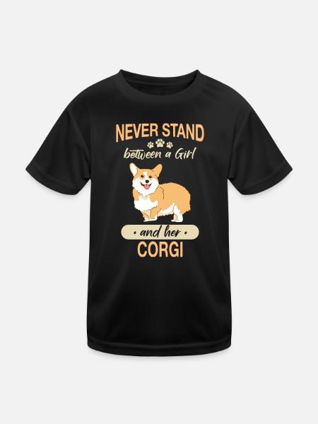 Pembroke Welsh Corgi Chiens Chiens - T-shirt sport Enfant - noir - Devant