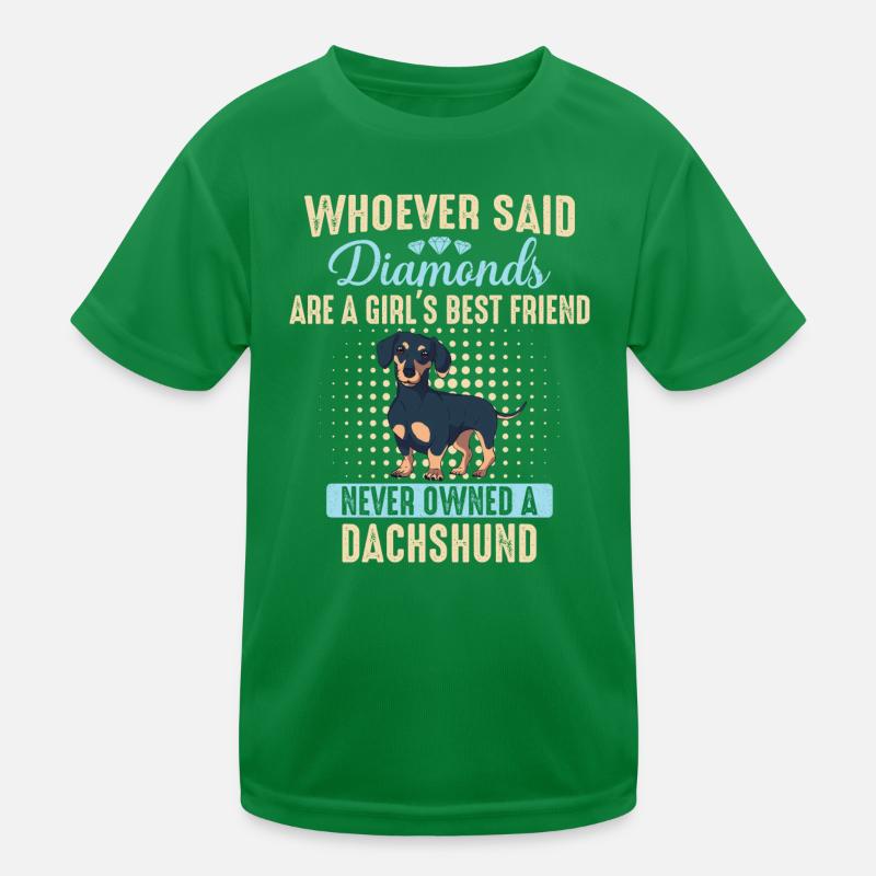 Dachshund Dog Kids Functional T-Shirt