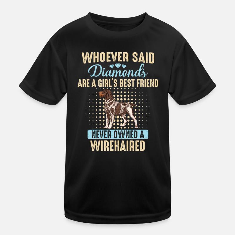German Wirehair Dog Kids Functional T-Shirt