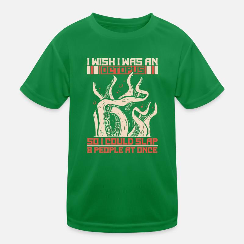 Octopus Octopus Cuttlefish Animal Kids Functional T-Shirt