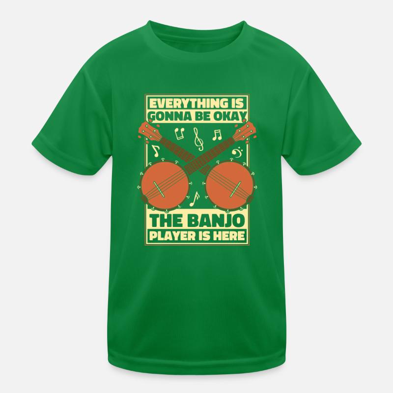 Banjo Instrument Kids Functional T-Shirt
