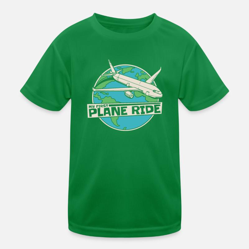 Flugzeug Erster Flug Fliegen Kinder Funktions-T-Shirt