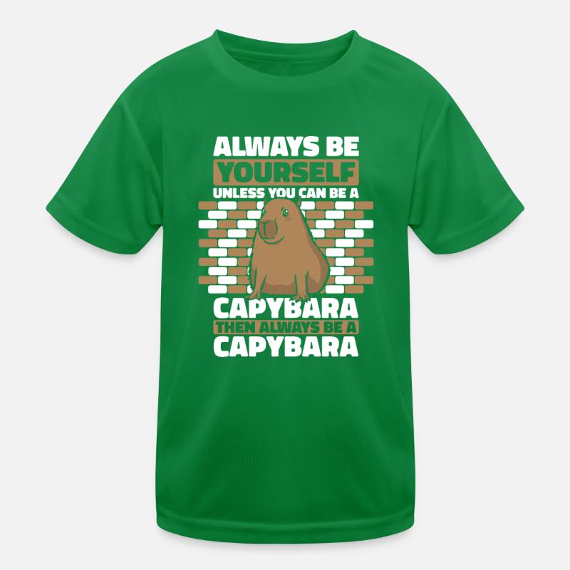 Capybara Nagetier Tier Kinder Funktions-T-Shirt