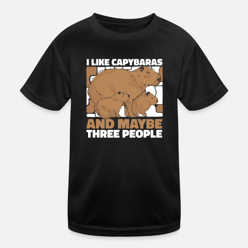 Capybara Nagetier Tier Kinder Funktions-T-Shirt