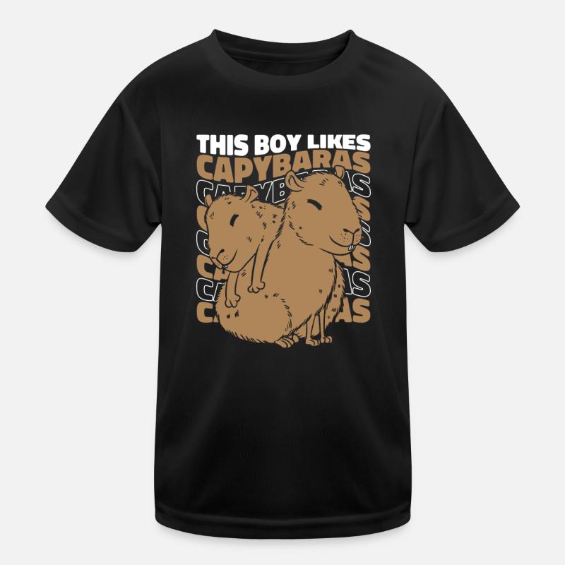 Capybara Nagetier Tier Kinder Funktions-T-Shirt