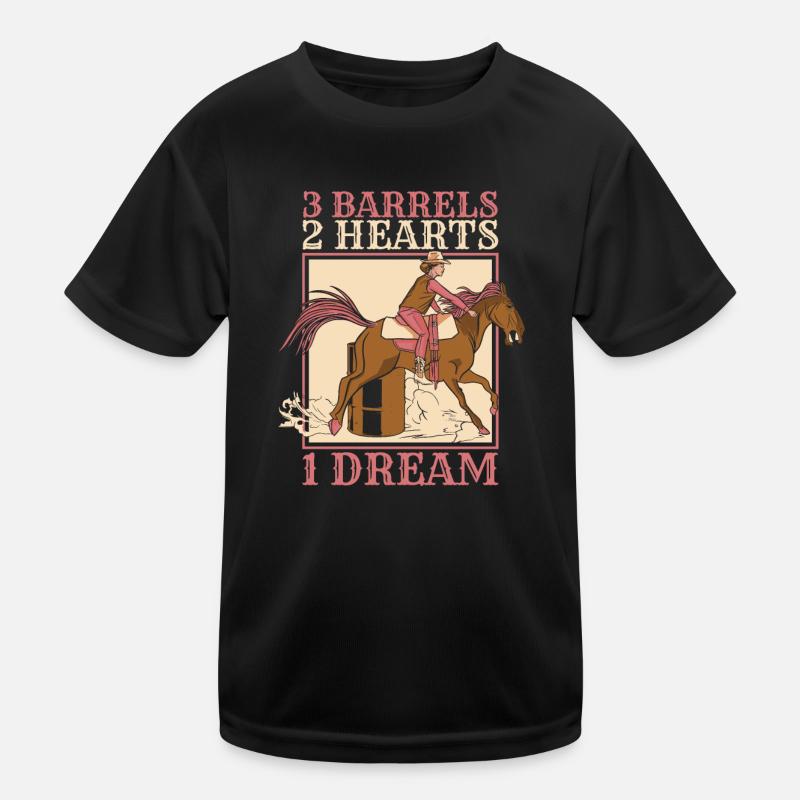 Courses de chevaux Courses de barils De chevaux Barils de chevaux T-shirt sport Enfant