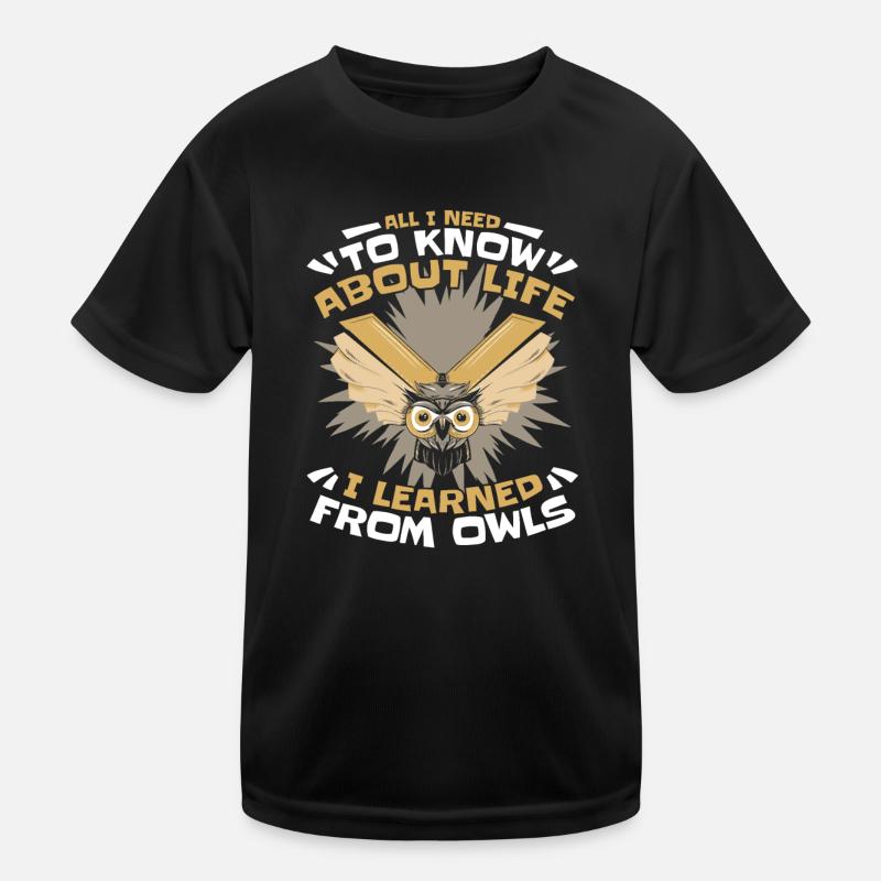 Eule Vogel Tier Eulen Kinder Funktions-T-Shirt
