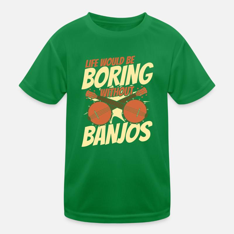 Banjo Instrument Kids Functional T-Shirt