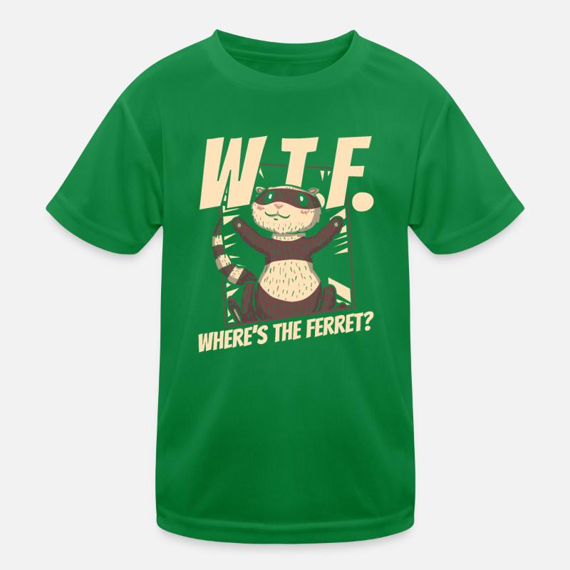 Frettchen Marder Tier Kinder Funktions-T-Shirt