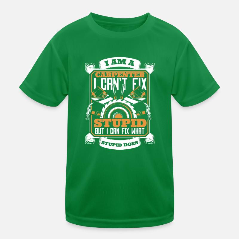 Carpenter Woodworker Carpentry Kids Functional T-Shirt