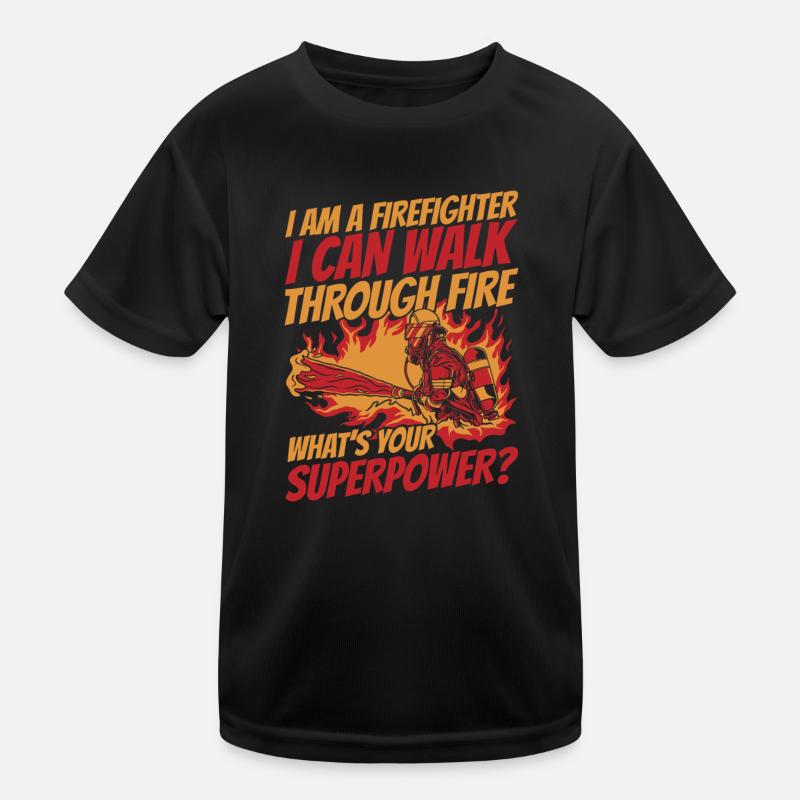 Fireman Kids Functional T-Shirt
