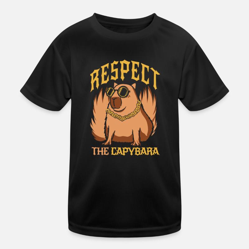 Capybara Nagetier Tier Kinder Funktions-T-Shirt