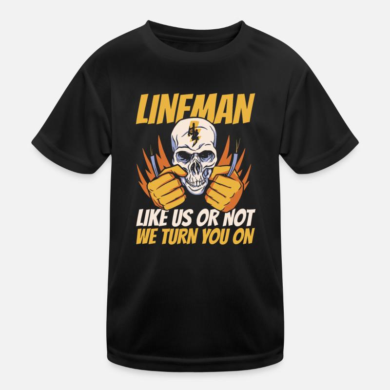 Lineman Electric Cable Power Pole Électricien T-shirt sport Enfant