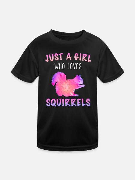 Squirrel Animal - Kids Functional T-Shirt - black - Front