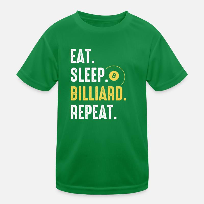Billiards Pool Kids Functional T-Shirt