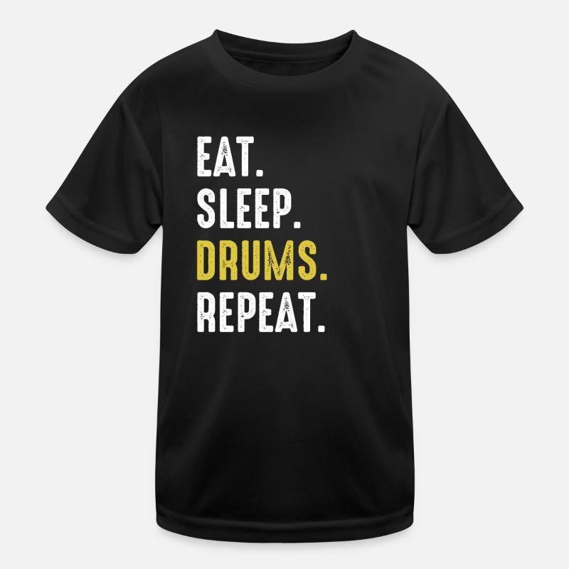Drums Drummer Drum Drummer Kids Functional T-Shirt
