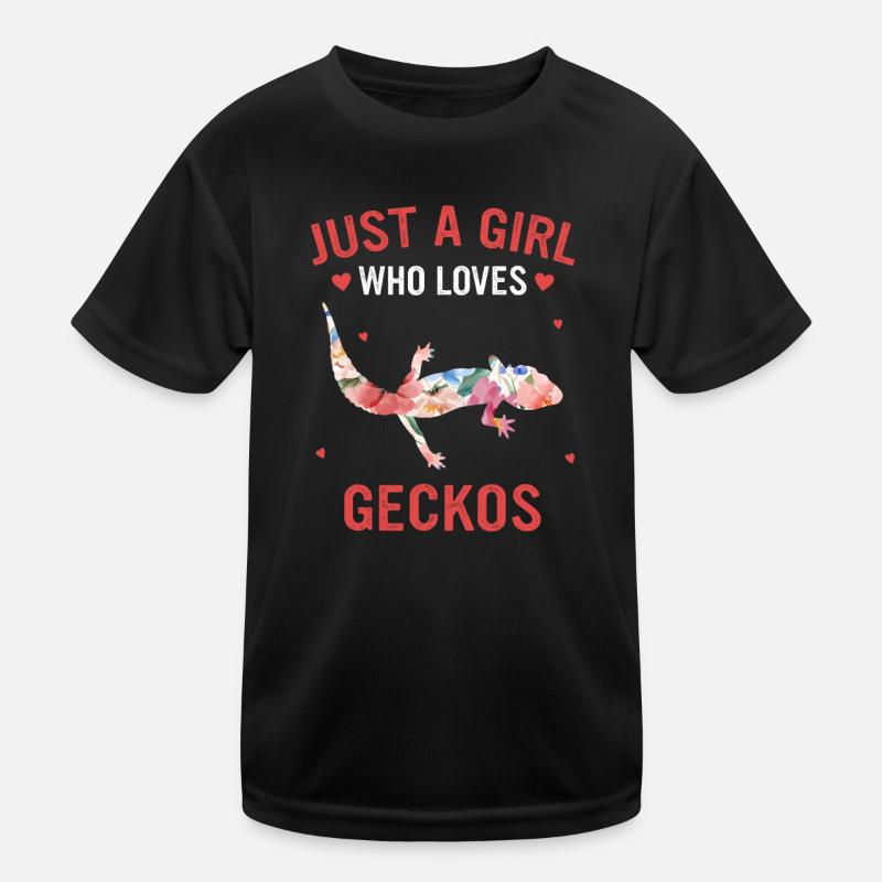 Gecko Geckos Echse Kinder Funktions-T-Shirt
