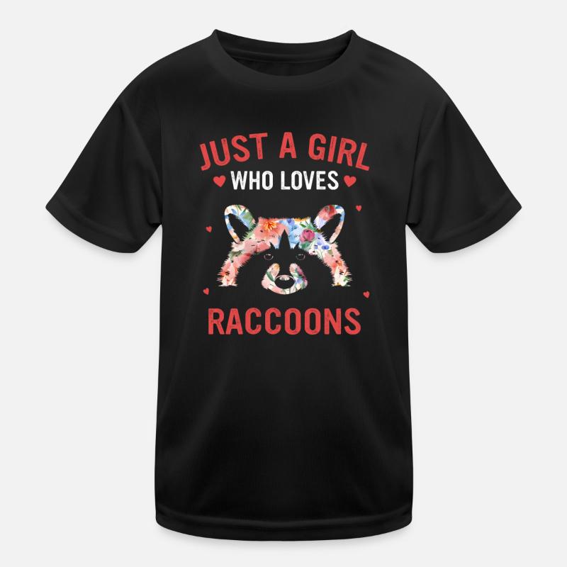 Waschbär Kinder Funktions-T-Shirt