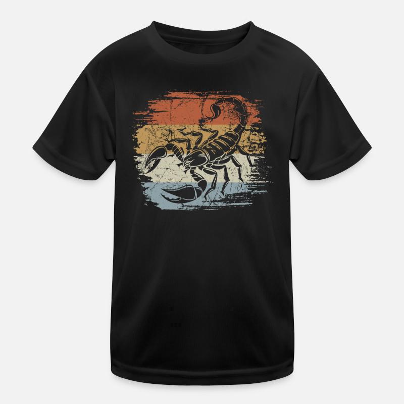 Scorpio, Retro - Vintage - Silhouette Kids Functional T-Shirt
