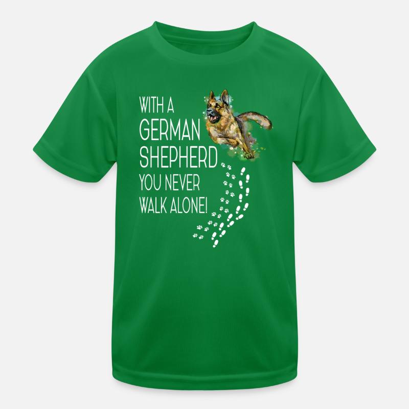 Chien mignon chien de berger You Never Walk Alone T-shirt sport Enfant